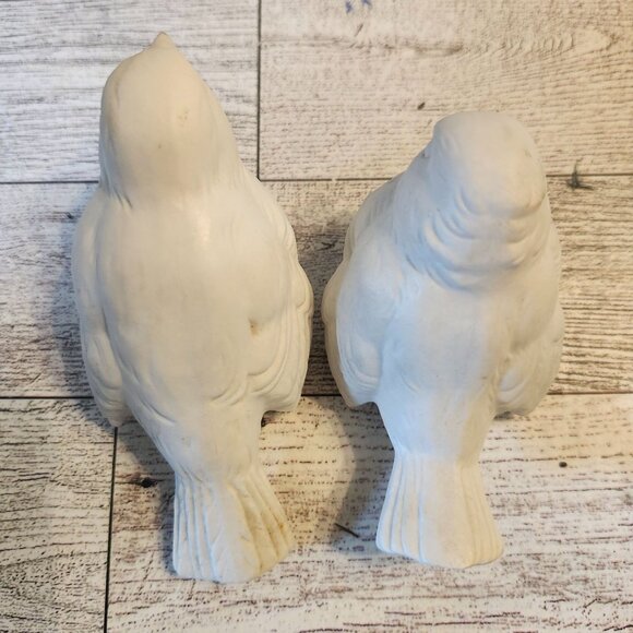 Goebel Ceramic Bird Figurines Set of 2 White Feathered Friends Germany - Picture 6 of 10